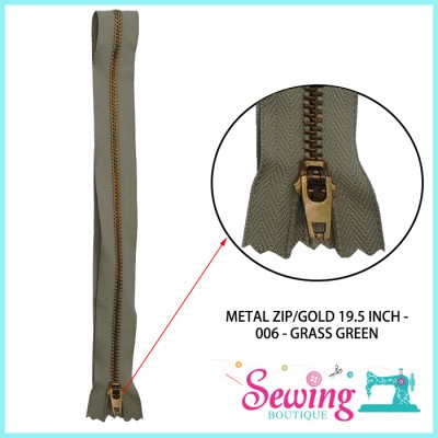 ZIP - GOLD METAL ZIP (006)